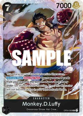 Monkey.D.Luffy (090) card from Kingdoms of Intrigue