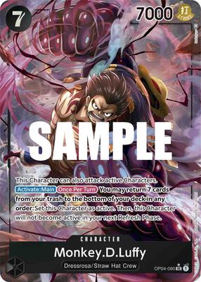 Monkey.D.Luffy (090) (Alternate Art) card from Kingdoms of Intrigue