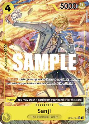 Sanji (104) (Alternate Art) card from Kingdoms of Intrigue