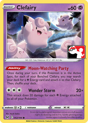 Clefairy - 062/196 card from Prize Pack Series Cards