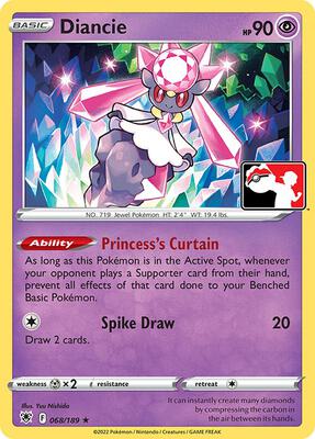 Diancie - 068/189 card from Prize Pack Series Cards