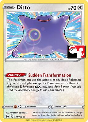 Ditto - 107/159 card from Prize Pack Series Cards