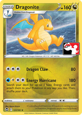 Dragonite - 131/195 card from Prize Pack Series Cards