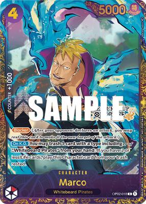 Marco (Treasure Cup) card from One Piece Promotion Cards