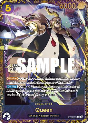 Queen (Treasure Cup) card from One Piece Promotion Cards