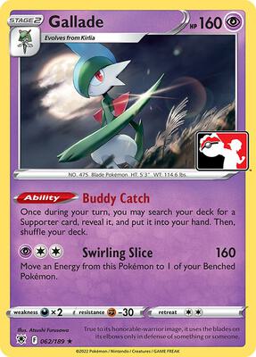 Gallade - 062/189 card from Prize Pack Series Cards