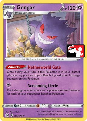 Gengar - 066/196 card from Prize Pack Series Cards