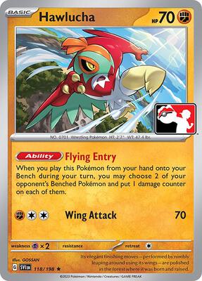 Hawlucha - 118/198 card from Prize Pack Series Cards