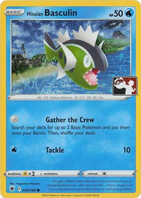 Hisuian Basculin - 043/189 (Cosmos Holo) card from Prize Pack Series Cards