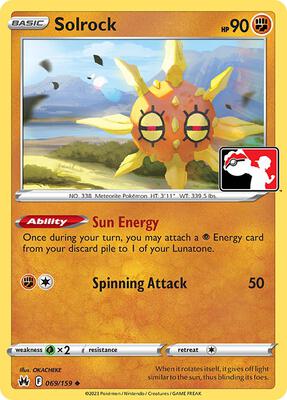 Solrock - 069/159 card from Prize Pack Series Cards