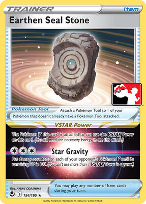 Earthen Seal Stone - 154/195 card from Prize Pack Series Cards