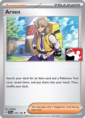Arven - 166/198 card from Prize Pack Series Cards