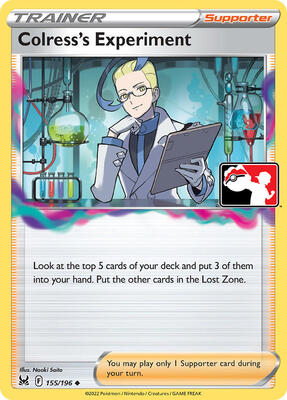 Colress's Experiment - 155/196 card from Prize Pack Series Cards