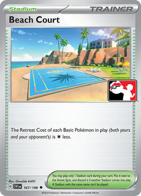 Beach Court - 167/198 card from Prize Pack Series Cards