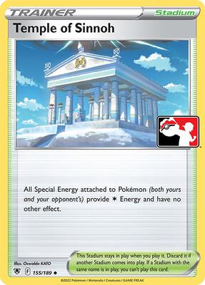 Temple of Sinnoh - 155/189 card from Prize Pack Series Cards