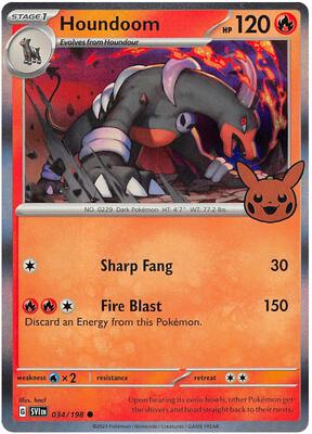 Houndoom card from Trick or Trade BOOster Bundle 2023