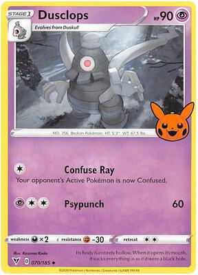Dusclops card from Trick or Trade BOOster Bundle 2023