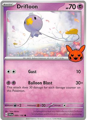 Drifloon card from Trick or Trade BOOster Bundle 2023