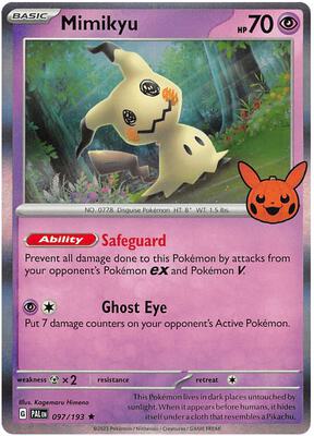 Mimikyu card from Trick or Trade BOOster Bundle 2023