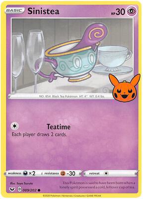 Sinistea card from Trick or Trade BOOster Bundle 2023