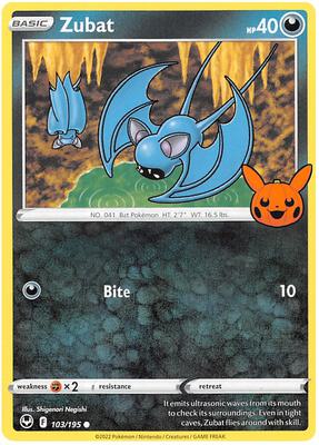 Zubat card from Trick or Trade BOOster Bundle 2023