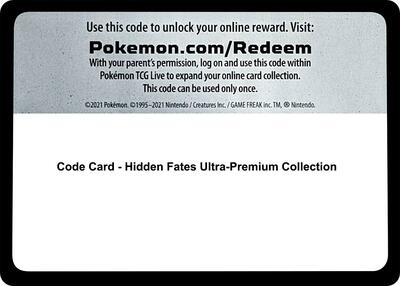 Code Card - Hidden Fates Ultra-Premium Collection card from Hidden Fates