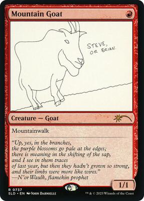 Mountain Goat card from Secret Lair Drop Series