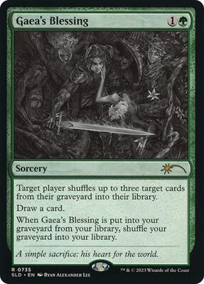 Gaea's Blessing (Sketch Showcase) card from Secret Lair Drop Series