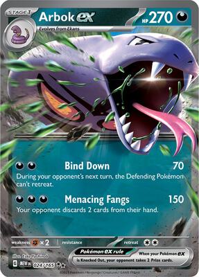 Arbok ex - 024/165 card from SV: Scarlet & Violet 151