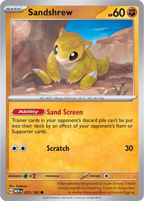 Sandshrew card from SV: Scarlet & Violet 151
