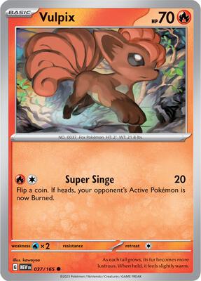 Vulpix card from SV: Scarlet & Violet 151
