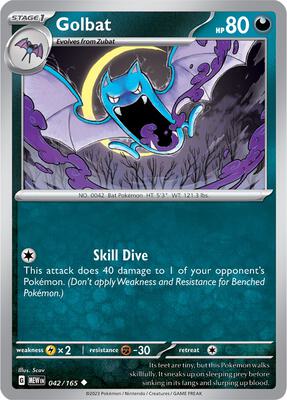 Golbat card from SV: Scarlet & Violet 151