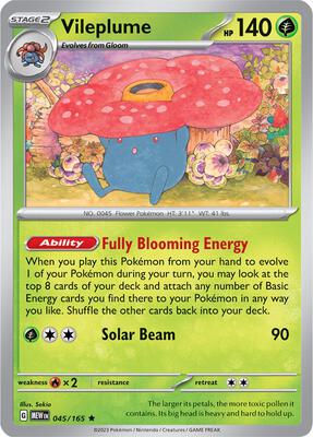Vileplume card from SV: Scarlet & Violet 151