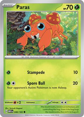 Paras card from SV: Scarlet & Violet 151