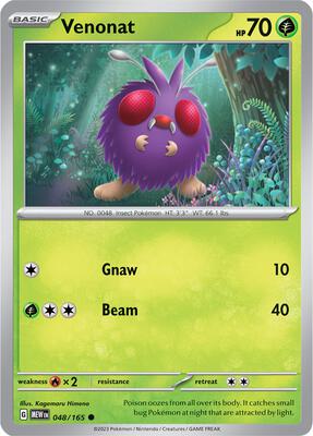 Venonat card from SV: Scarlet & Violet 151