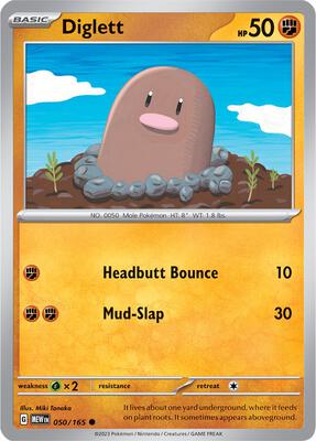 Diglett card from SV: Scarlet & Violet 151