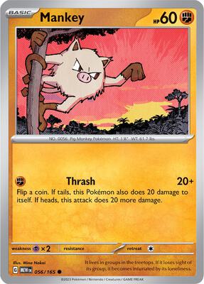 Mankey card from SV: Scarlet & Violet 151