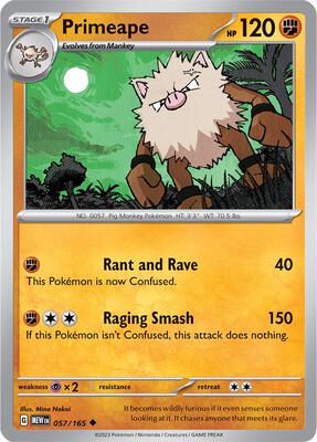 Primeape card from SV: Scarlet & Violet 151