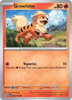 Growlithe card from SV: Scarlet & Violet 151