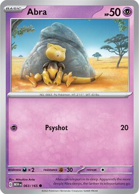 Abra card from SV: Scarlet & Violet 151