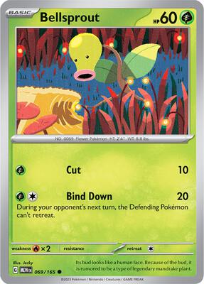 Bellsprout card from SV: Scarlet & Violet 151