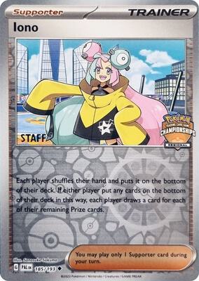 Iono - 185/193 (Regional Championships) [Staff] card from League & Championship Cards
