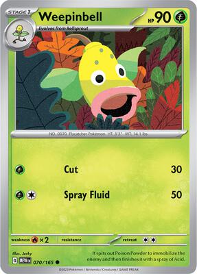 Weepinbell card from SV: Scarlet & Violet 151