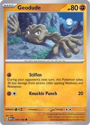 Geodude card from SV: Scarlet & Violet 151