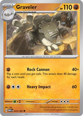 Graveler card from SV: Scarlet & Violet 151