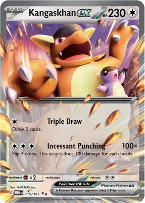 Kangaskhan ex - 115/165 card from SV: Scarlet & Violet 151