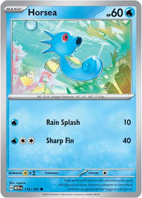 Horsea card from SV: Scarlet & Violet 151