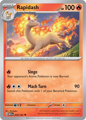 Rapidash card from SV: Scarlet & Violet 151