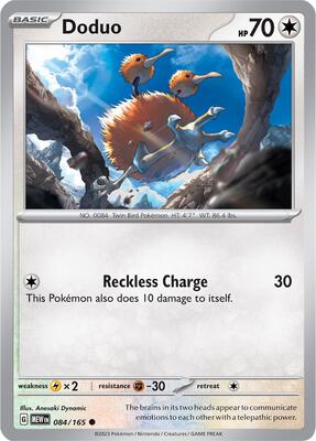 Doduo card from SV: Scarlet & Violet 151