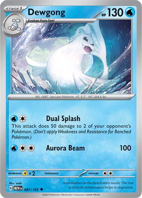 Dewgong card from SV: Scarlet & Violet 151